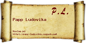 Papp Ludovika névjegykártya